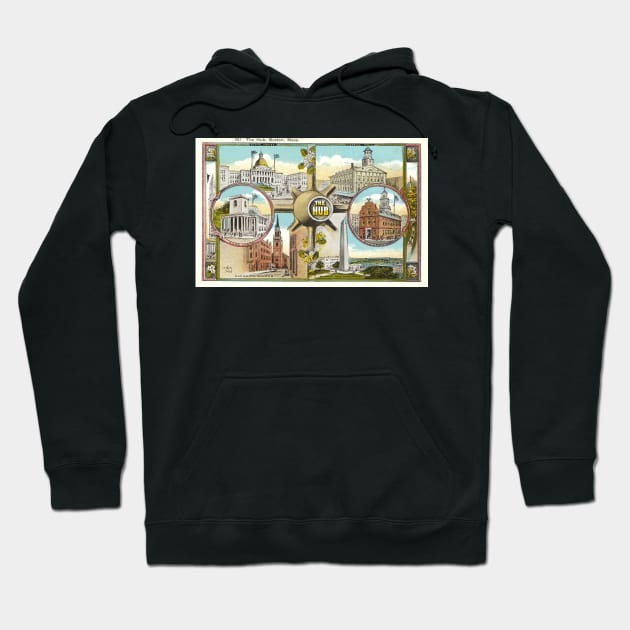 Early 1900s Boston Massachusetts Postcard of The Hub Hoodie by EphemeraKiosk